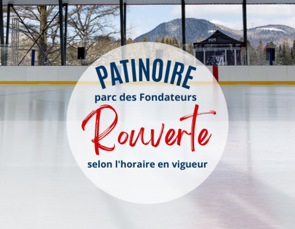 Mise à jour : réouverture de la patinoire du parc des Fondateurs