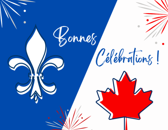 Horaires spéciaux : congés de la Fête nationale et de la Fête du Canada