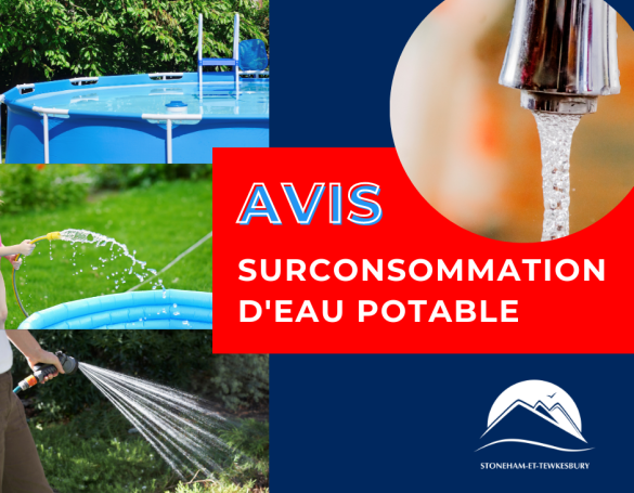 Avis de surconsommation d'eau potable aux usagers du réseau d'aqueduc du secteur de la Station